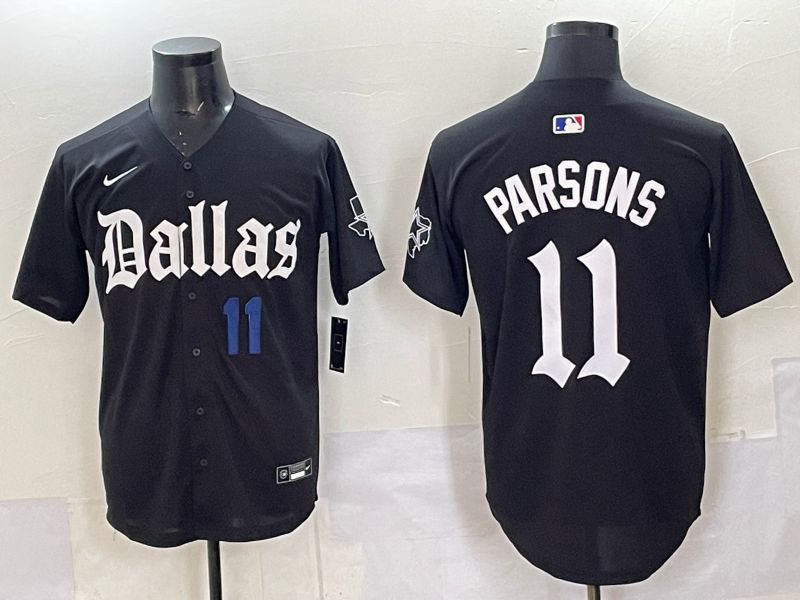 Men 2025 Nike Dallas Cowboys #11 Parsons Black 5th generation Joint Name Limited NFL Jersey 09->dallas cowboys->NFL Jersey